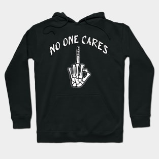 No One Cares Finger Hoodie